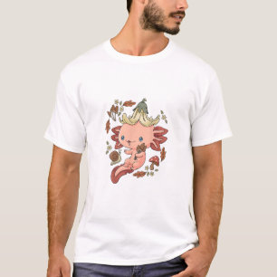 T-shirt Cottagecore Axolotl Esthétique Champignons Gobli M
