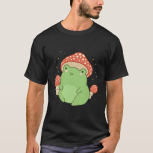 T-shirt Cottagecore de champignons de grenouille esthétiqu