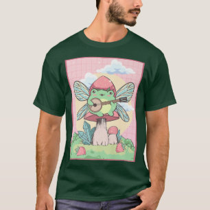 T-shirt Cottagecore esthétique Kawaii grenouille fée Banjo
