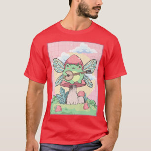 T-shirt Cottagecore esthétique Kawaii grenouille fée Banjo