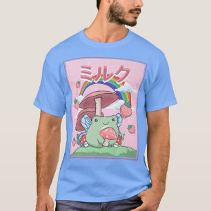 T-shirt Cottagecore Esthétique Kawaii Grenouille Fée Champ