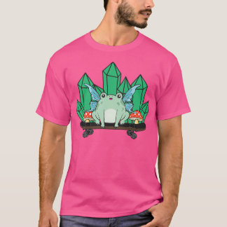 T-shirt Cottagecore esthétique Skateboard Fairy Frog Fai