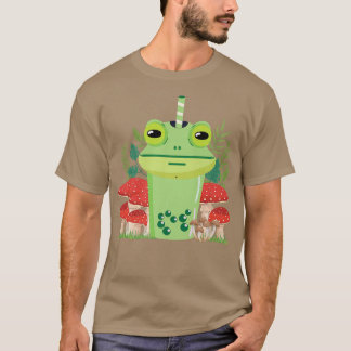 T-shirt cottagecore et grenouille bulle thé cottage grenou