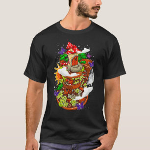 T-shirt Cottagecore Maison de champignons Jardin Fée Cotta