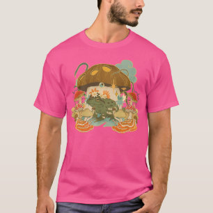 T-shirt Cottagecore Noir Goblincore Grenouille Esthétique