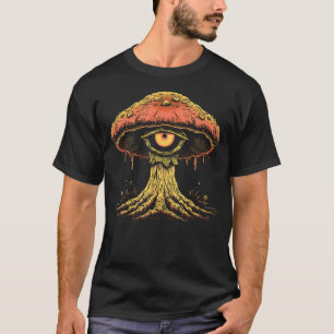 T-shirt Cottagecore Weirdcore Esthétique Champignon Œil C