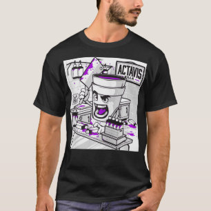 T-shirt Cotte Double Coupe Styrofoam Purple Drank Cou