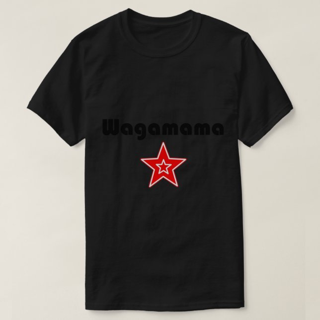 T-shirt Cou V ajusté wagamama (Design devant)