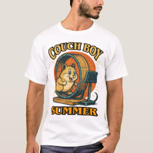 T-shirt Couch Boy Été — Hamster aux Vibes Paresseuses en M