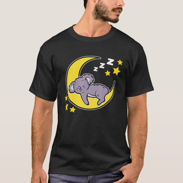 T-shirt Couchage mignon Ours Koala Lune Pyjamas Nap Nappi (Devant)