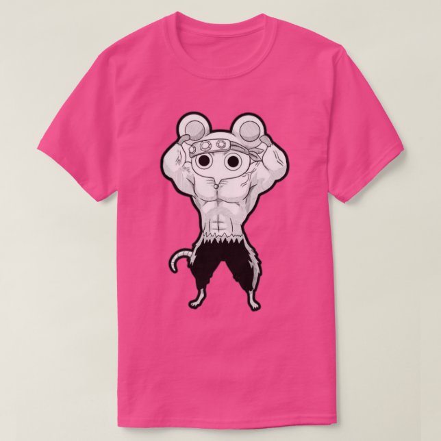 T-shirt Couche de démon de souris musculaire (Design devant)