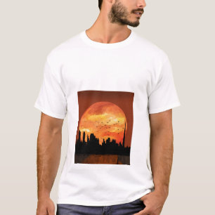 T-shirt couché de soleil jaune