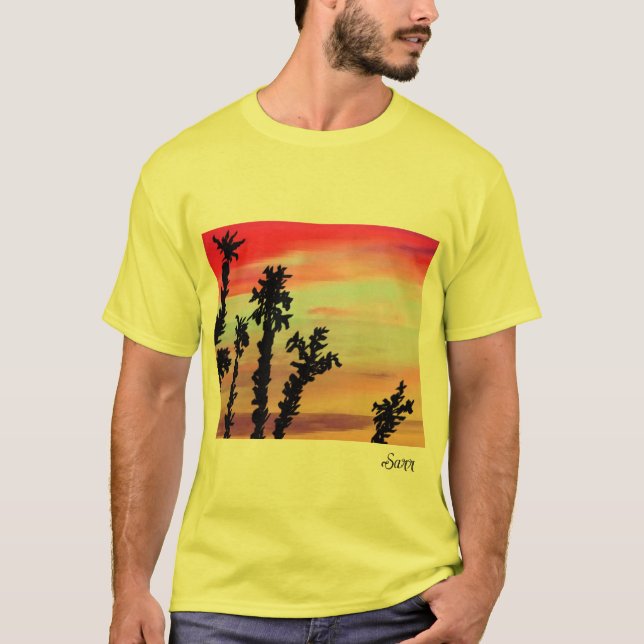 T-shirt : Coucher de soleil (Devant)
