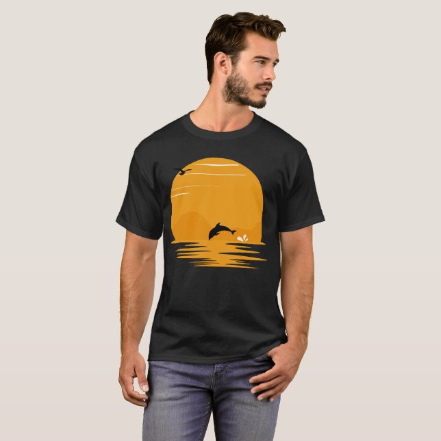 T-shirt coucher de soleil (Devant entier)