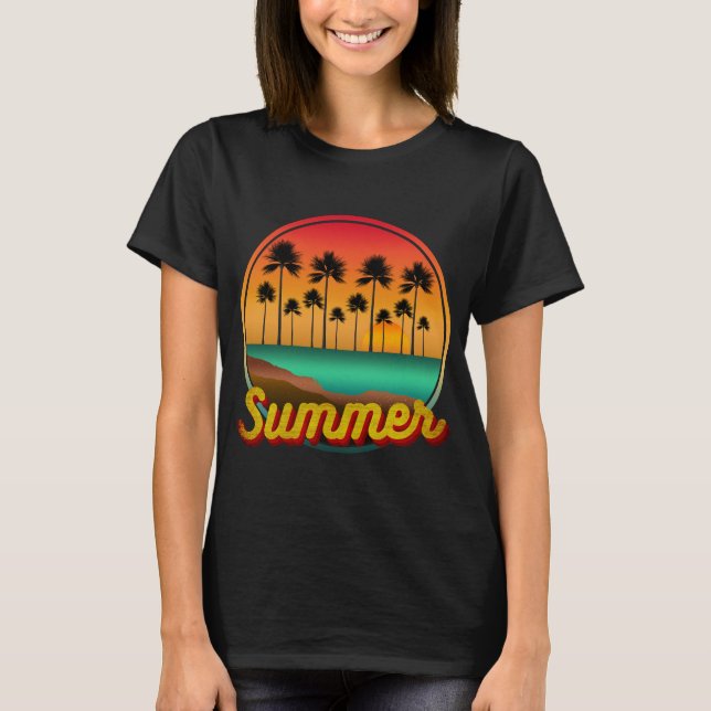 T-shirt coucher de soleil (Devant)