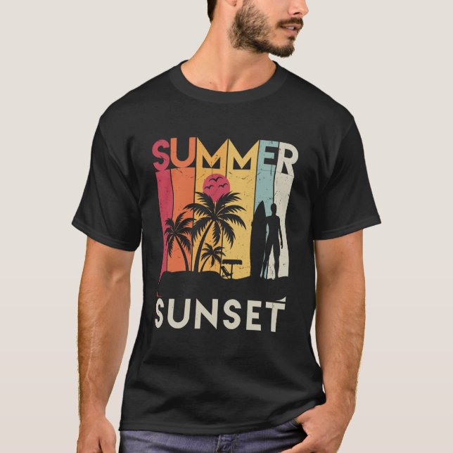 T-shirt coucher de soleil (Devant)