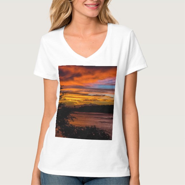 T-shirt Coucher de soleil à Praia, Cap Vert (Devant)