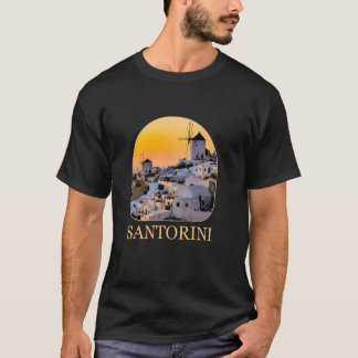 T-shirt Coucher de soleil à Santorin