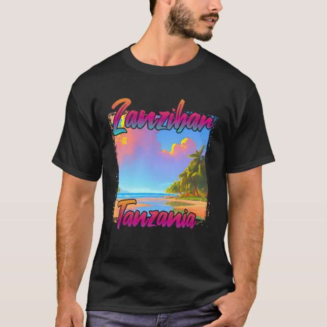 T-shirt Coucher de soleil à Zanzibar (Devant)