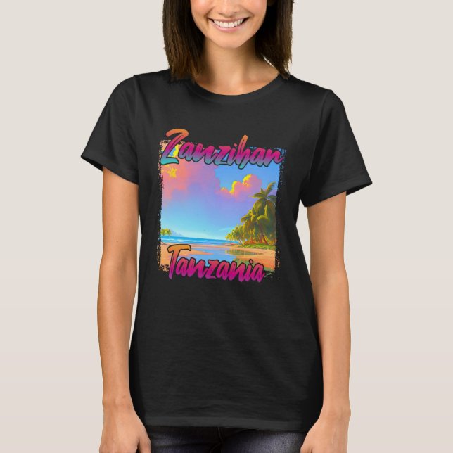 T-shirt Coucher de soleil à Zanzibar (Devant)