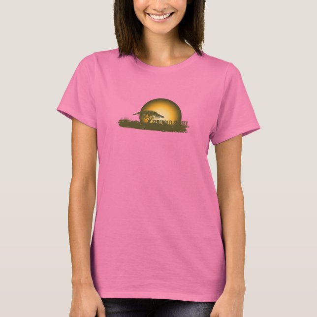 T-shirt Coucher de soleil africain - foncé (Devant)