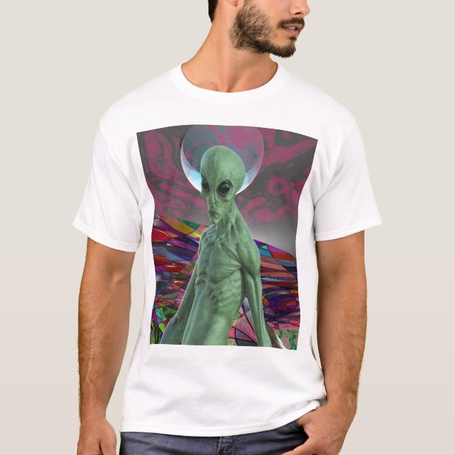T-shirt Coucher de soleil Alien (Devant)