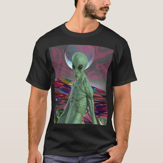 T-shirt Coucher de soleil Alien (Devant)