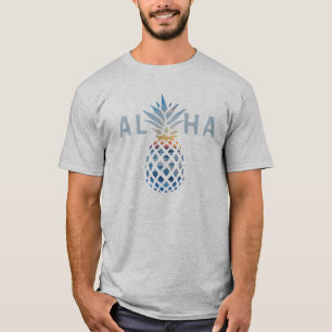 T-shirt Coucher de soleil ananas et vagues de l'océan bleu
