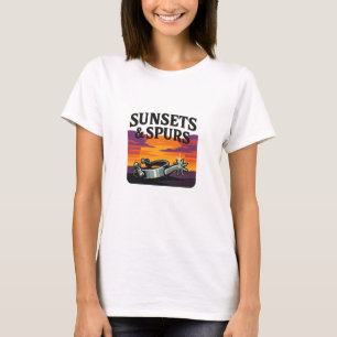 T-shirt Coucher de soleil audacieux éperons occidentaux gr