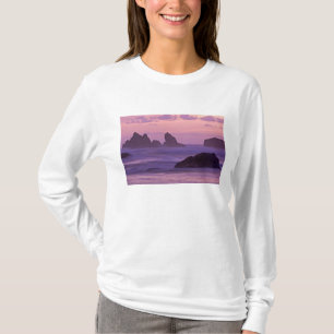 T-shirt Coucher de soleil aux piles marines de la plage de
