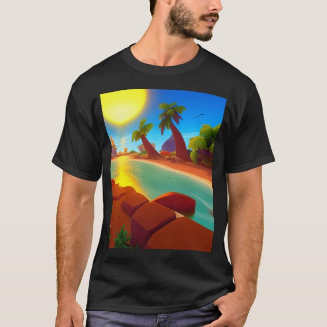T-shirt Coucher de soleil bandicoot (Devant)