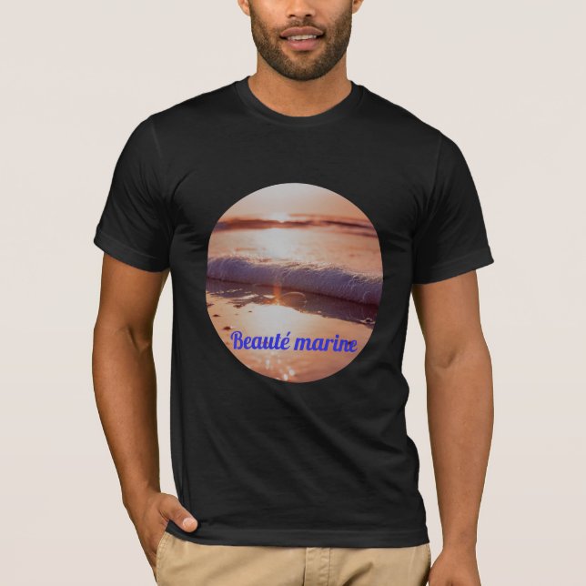 T-shirt Coucher de soleil beauté marine (Devant)