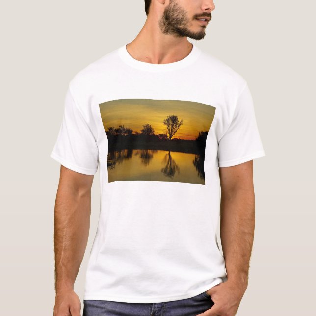 T-shirt Coucher de soleil, Billabong de Yellow Water (Devant)