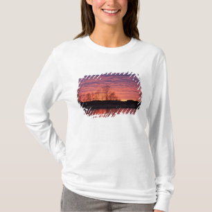 T-shirt Coucher de soleil brillant se reflétant dans la ri