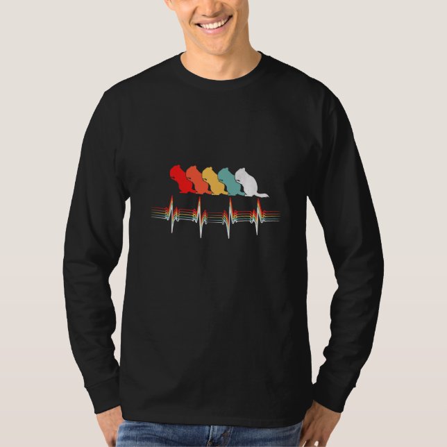 T-shirt Coucher de soleil Chinchilla Retro (Devant)
