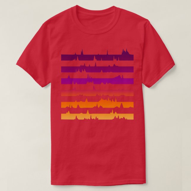T-shirt Coucher de soleil chromatographique (Design devant)