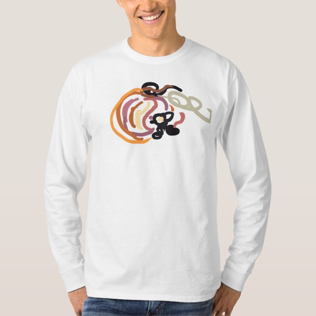 T-shirt Coucher de soleil citrouille automne mignon (Devant)