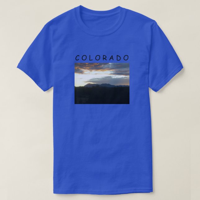 T-Shirt Coucher de soleil Colorado (Design devant)