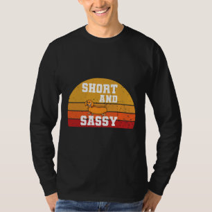 T-shirt Coucher De Soleil Court Et Sassy Dachshund Animaux