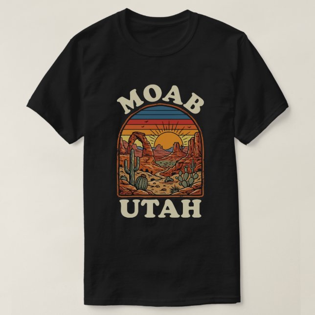 T-shirt Coucher de soleil dans le désert de Moab Utah | Vo (Design devant)