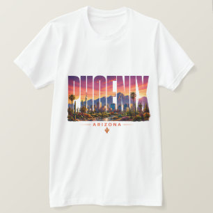 T-shirt Coucher de soleil dans le désert de Phoenix Arizon