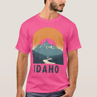 T-shirt Coucher de soleil dans les montagnes de l'Idaho, l