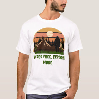 T-shirt Coucher de soleil d'aventure Retro