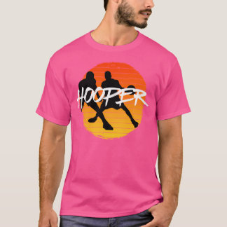 T-shirt Coucher de soleil de basketball de style vintage