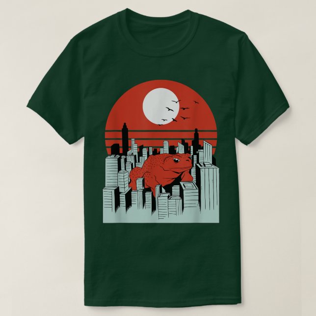 T-shirt Coucher de soleil de crapaud rouge (Design devant)