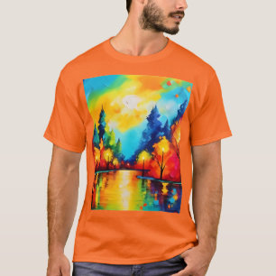 T-shirt Coucher de soleil de forêt enchanté
