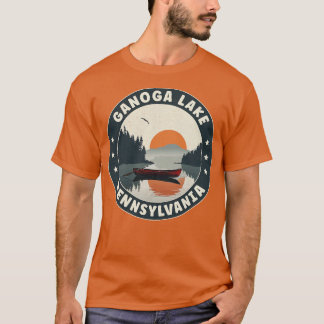 T-shirt Coucher de soleil de Ganoga Lake Pennsylvanie