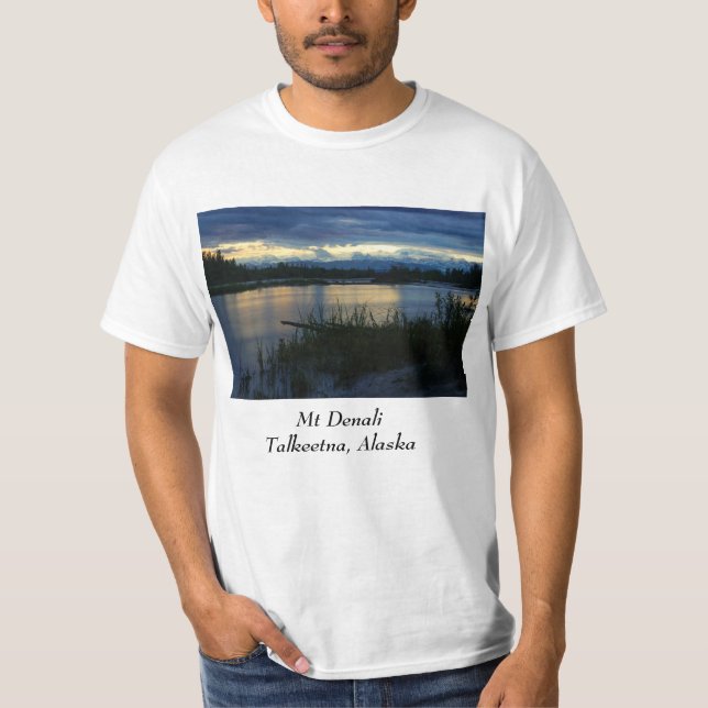 T-shirt Coucher de soleil de minuit à Denali (Devant)