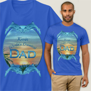 T-shirt Coucher de soleil de papa le plus grand du monde 1