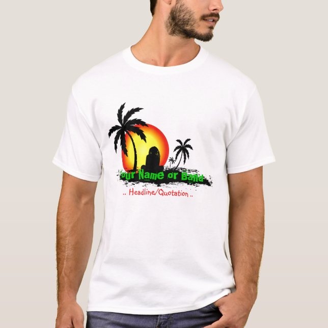 T-shirt Coucher de soleil de Rasta (Devant)